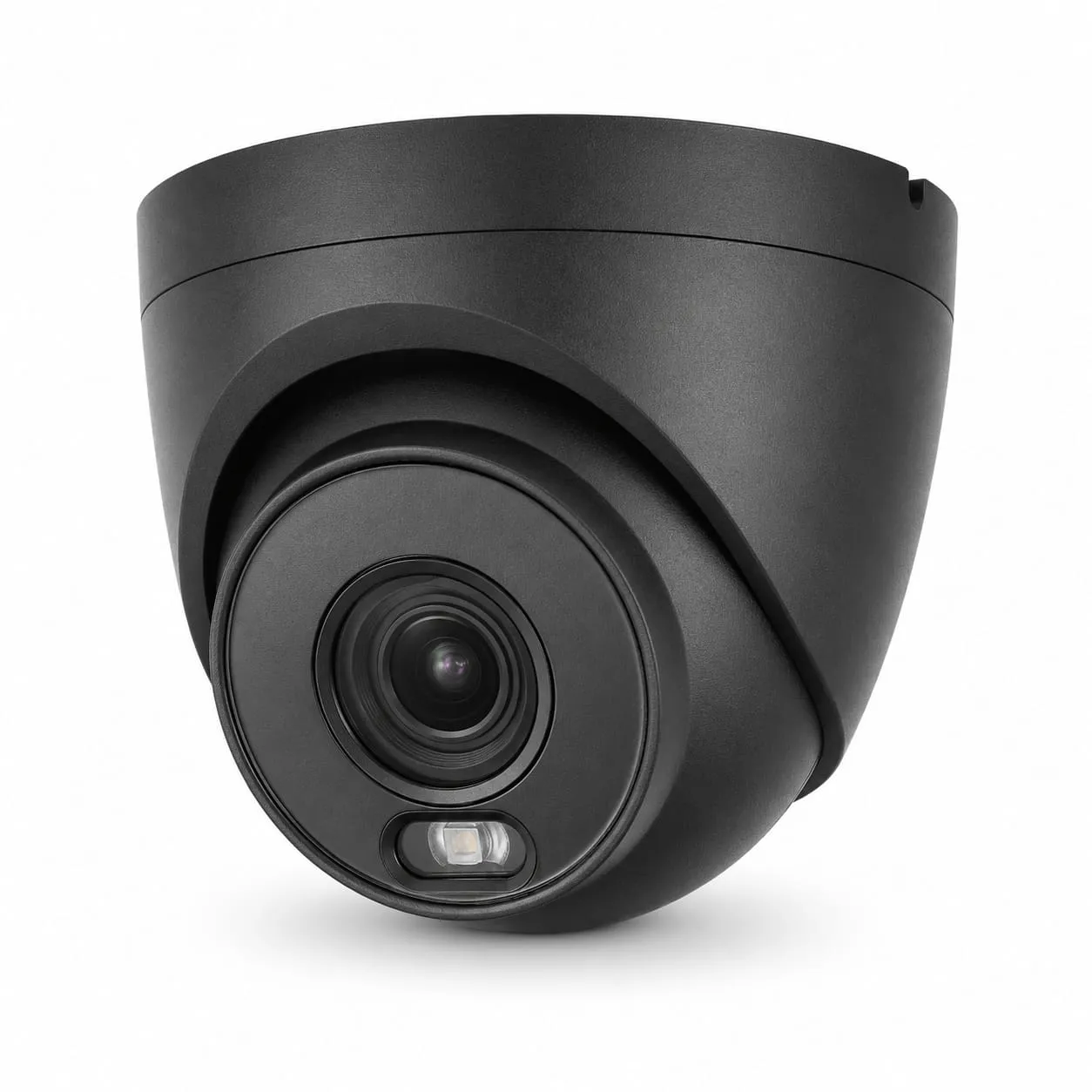 Turret security camera for flexible indoor/outdoor coverage